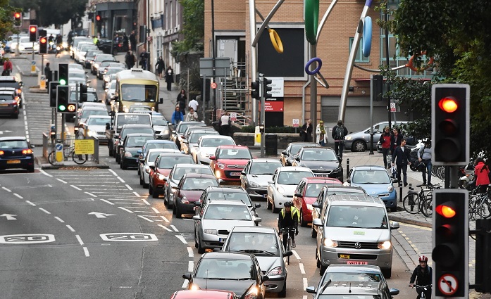Picture showing traffic congestion in Bristol