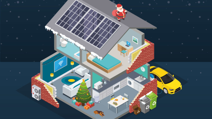 Illustration of household infrastructure in Christmas 2035