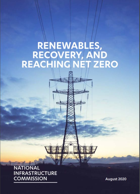 Image of the cover of the report Renewables, Recovery and Reaching net zero