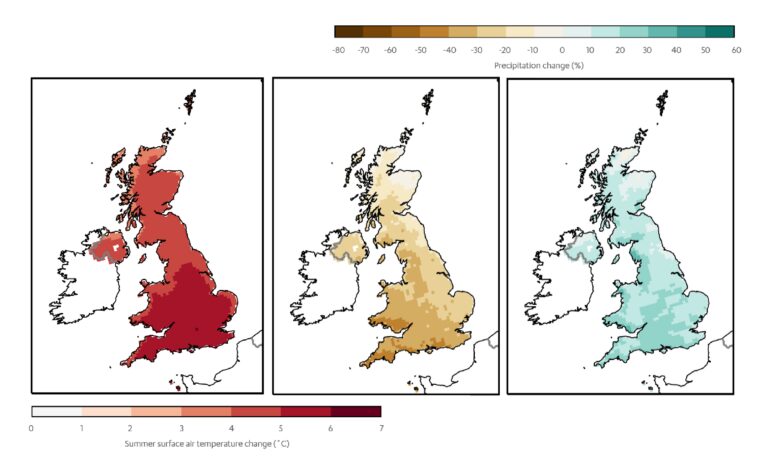 Maps showing climate resilience