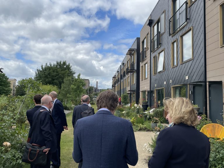 Commissioners visiting the climate innovation project in Leeds