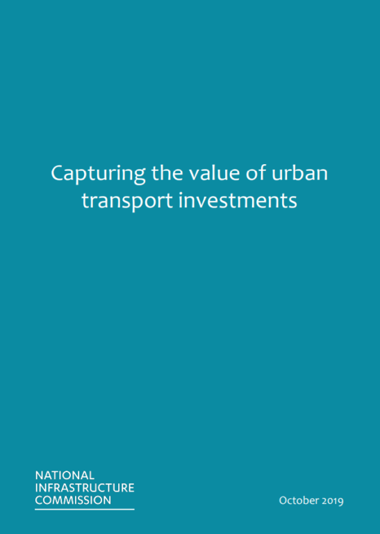 Cover of the report Capturing the value of urban transport investments