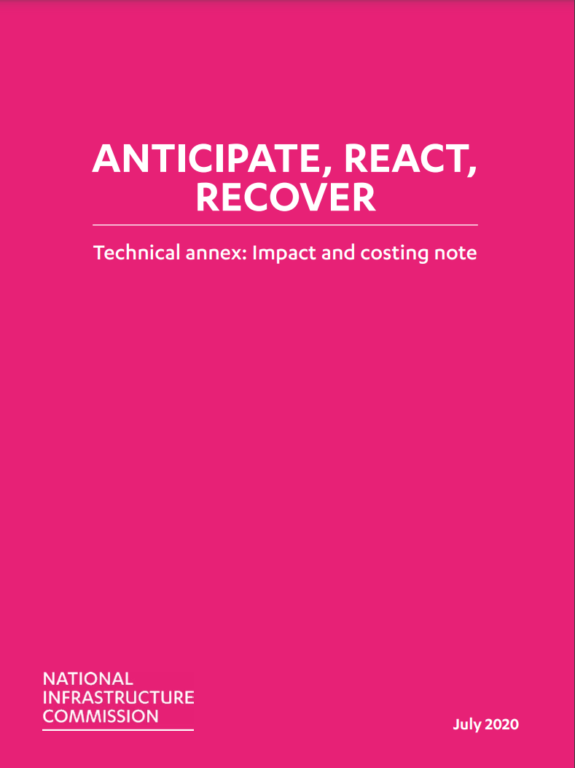 Cover of the technical annex - impact and costing note for the resilience study