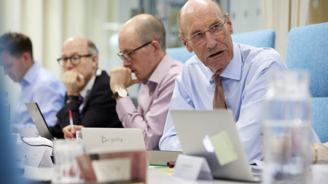 Sir John Armitt pictured during a Commission meeting