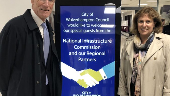 Sir John Armitt and Julia Prescot in Wolverhampton