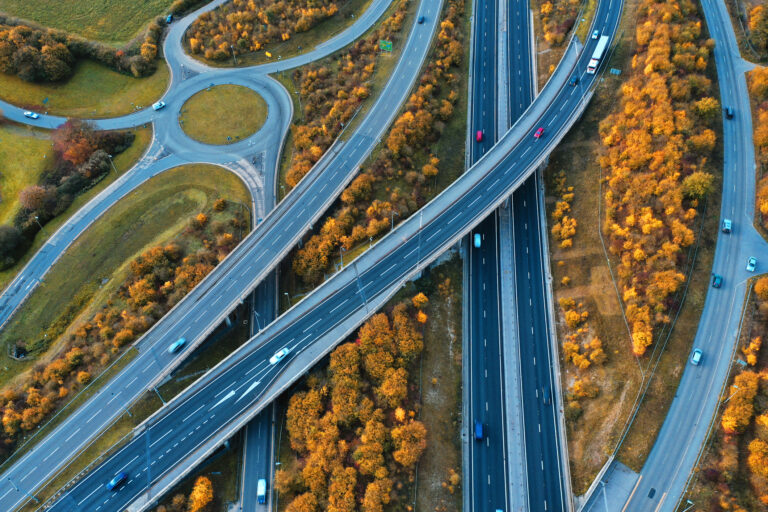 Strategic roads crossing over each other near Newbury