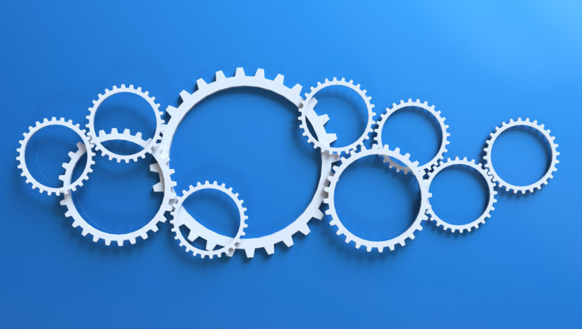 A picture showing different sized gears