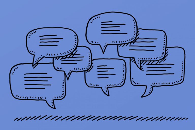 Illustration of a group of speech bubbles