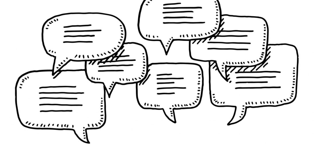Illustration of a group of speech bubbles