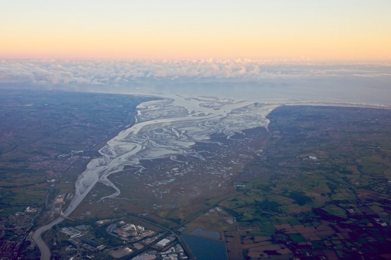The Dee estuary from the air