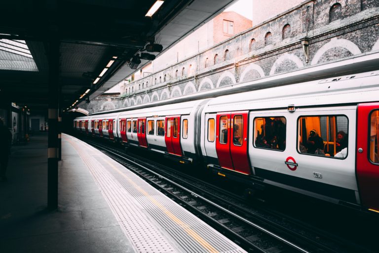 London Underground train in platform