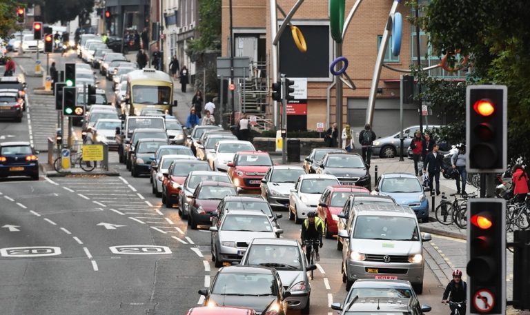 Picture showing traffic congestion in Bristol